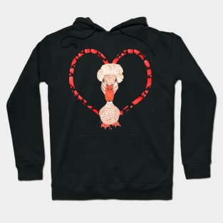 CRESTED DUCK HEART Hoodie